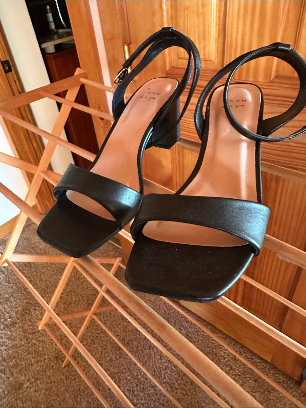 Black ankle strap heels (a new day)